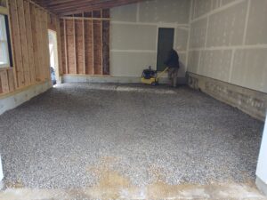 Garage concrete for slab installation